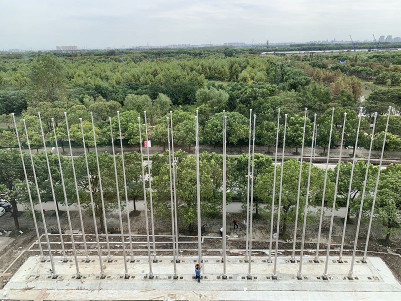 上海紫竹高新開發區旗桿安裝完成